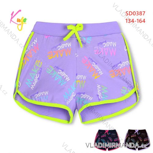 Kraťas Shorts mit Pailletten Baby Teenager Mädchen (98-128) KUGO K627