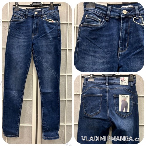 Lange Damenjeans PUSH-UP (29-36) M.SARA MSR24MS3802-2/DUR Blue Denim 30