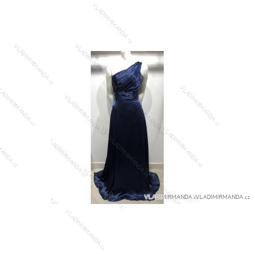 Langes, elegantes, trägerloses Partykleid für Damen (SL) FRENCH FASHION FMPEL23INGRID dunkelblau L