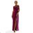 299-19 CHIARA elegantes langes Maxikleid mit Trägern - fuchsia mit Glitzer