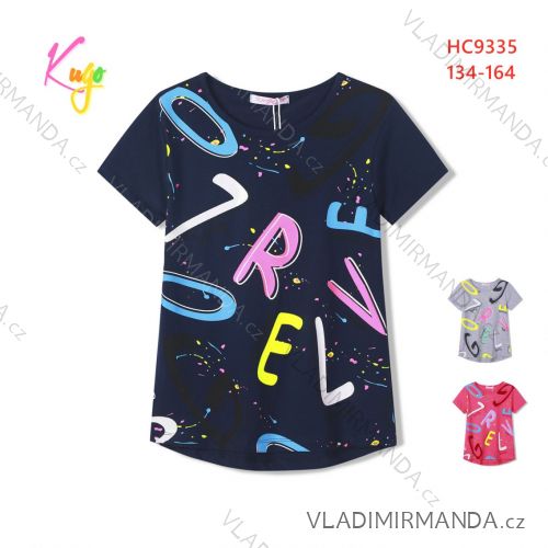 Kurzarm-T-Shirt für Mädchen (134-164) KUGO FL1209