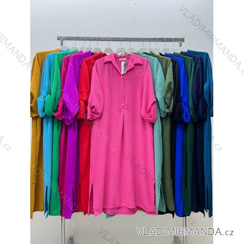 Shirt verlängert 3/4 Langarm Damen (L/XL/2XL ONE SIZE) ITALIAN FASHION IM423025