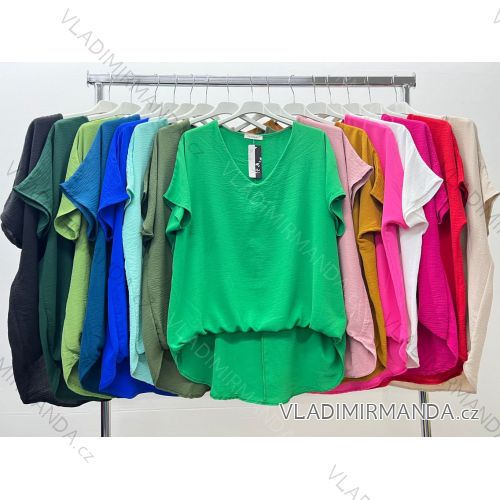 Shirt verlängert 3/4 Langarm Damen (L/XL/2XL ONE SIZE) ITALIAN FASHION IM423025