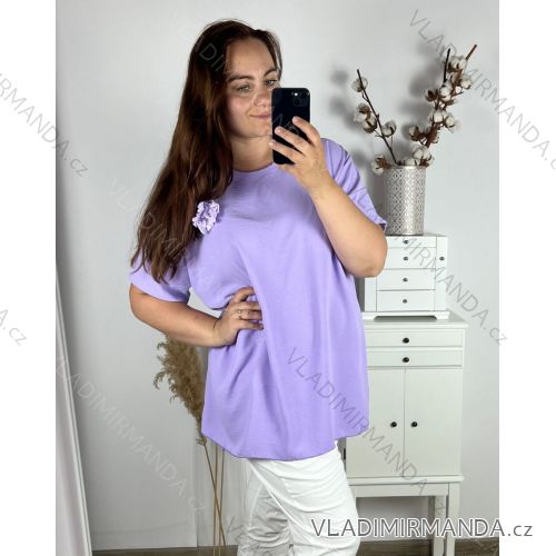 Tunika / Bluse Langarm Damen Oversized (3XL / 4XL ONE SIZE) ITALIAN FASHION IMWQ2191650 3xl / 4xl lila