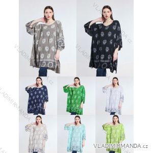 Šaty košilové oversize krátký rukáv dámské (M/L//XL ONE SIZE) ITALSKÁ MÓDA IM422525