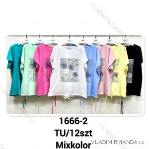 T-Shirt Kurzarm Damenmode (uni s / m) ITALIAN FASHION IM420201