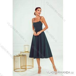 Langes, elegantes Damenkleid mit breiten Trägern (SL) FRENCH FASHION FMPEL23VELVET