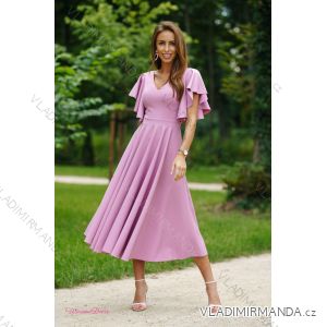 Langes, elegantes Damenkleid mit breiten Trägern (SL) FRENCH FASHION FMPEL23VELVET