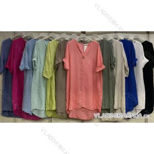 Shirt verlängert 3/4 Langarm Damen (L/XL/2XL ONE SIZE) ITALIAN FASHION IM423025