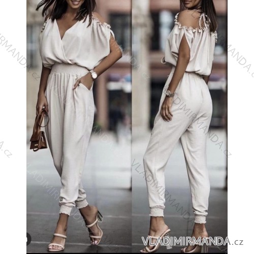 Langer, eleganter ärmelloser Overall für Damen (Einheitsgröße S/M) ITALIAN FASHION IMHMS24241