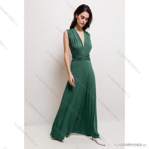 Langärmeliges Sommerkleid für Damen (Einheitsgröße S/M) ITALIAN FASHION IMPES238990 grün 