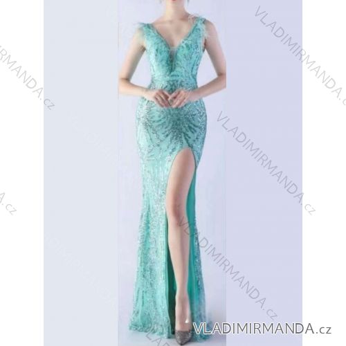 Trägerloses Partykleid mit glitzernden Pailletten für Damen (Einheitsgröße S/M/L) ITALIAN FASHION IMHMS24248