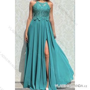 Langes, kurzärmliges Damen-Partykleid (Einheitsgröße S/M) ITALIAN FASHION IMM23057