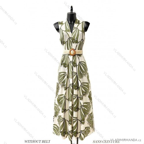 Langärmeliges Sommerkleid für Damen (Einheitsgröße S/M) ITALIAN FASHION IMPES238990 zelená khaki 