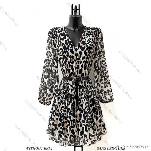 Langärmeliges Sommerkleid für Damen (Einheitsgröße S/M) ITALIAN FASHION IMPES238990 hnědá gepard