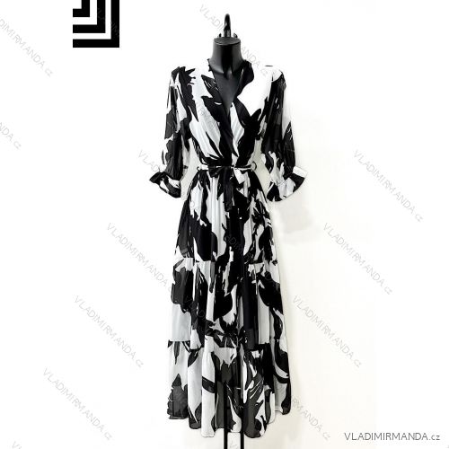 Langärmeliges Sommerkleid für Damen (Einheitsgröße S/M) ITALIAN FASHION IMPES238990