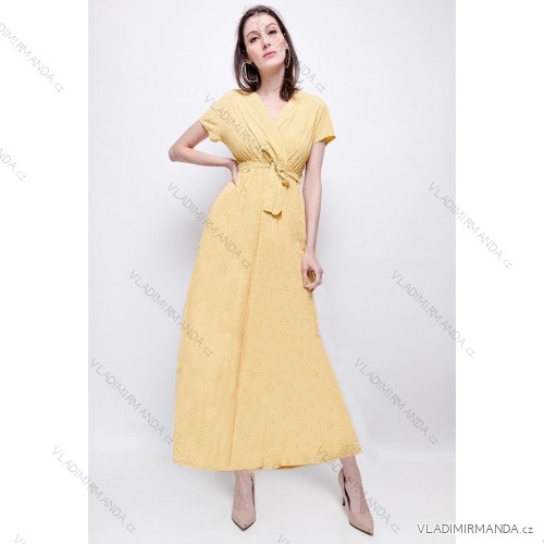 Langärmeliges Sommerkleid für Damen (Einheitsgröße S/M) ITALIAN FASHION IMPES238990 žlutá 