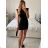 Kurzarmkleid für Damen (S/M EINHEITSGRÖSSE) ITALIAN FASHION IMPGM2310665 S / M schwarz