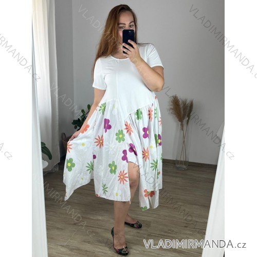 Sommerkleid Carmen aus Musselin für Damen (Einheitsgröße S/M) ITALIAN FASHION IMWE231506 -   weiß -   56/58