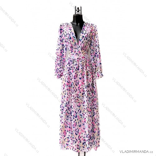 Langärmeliges Sommerkleid für Damen (Einheitsgröße S/M) ITALIAN FASHION IMPES238990 hellviolett S / M