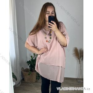 Shirt verlängert 3/4 Langarm Damen (L/XL/2XL ONE SIZE) ITALIAN FASHION IM423025