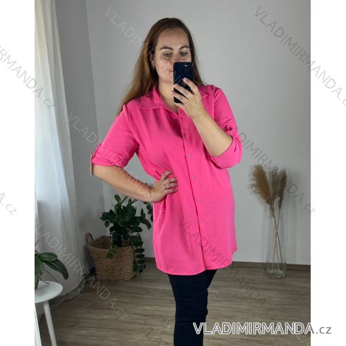 Langärmliges Hemd für Damen in großen Größen 2XL ONE SIZE) ITALIAN FASHION IMC22808