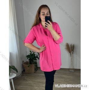 Langärmliges Hemd für Damen in großen Größen 2XL ONE SIZE) ITALIAN FASHION IMC22808