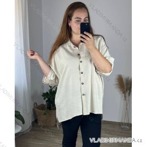 Langärmliges Hemd für Damen in großen Größen 2XL ONE SIZE) ITALIAN FASHION IMC22808