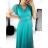 Elegantes Kurzarm-Partykleid für Damen (Einheitsgröße S/M) ITALIAN FASHION IMPSH223589L/DUR  Petrolblau  S/M