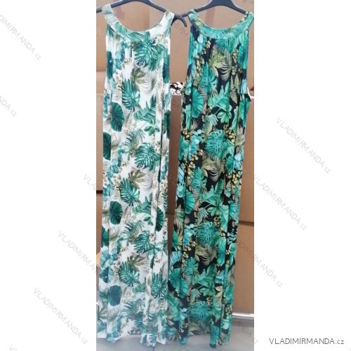 Damen Icecool Sommer ärmelloses langes Kleid (S/M/L Einheitsgröße) ITALIAN FASHION IMM24M2942C