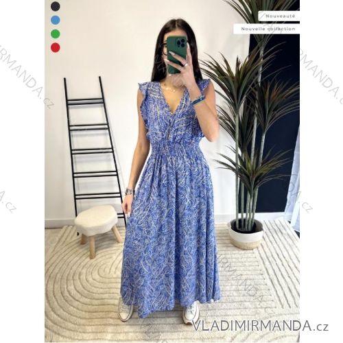 Langes ärmelloses Sommerkleid für Damen (S/ML/XL) FRENCH FASHION FMPZM24A137-5