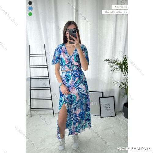 Sommerkleid Carmen aus Musselin für Damen (Einheitsgröße S/M) ITALIAN FASHION IMWE231506