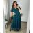 Kleid Lang Elegant Party Kurzarm Damen Übergröße (2XL-4XL) ITALIAN FASHION IMPSH233589V