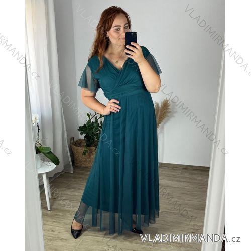 Kleid Lang Elegant Party Kurzarm Damen Übergröße (2XL-4XL) ITALIAN FASHION IMPSH233589V