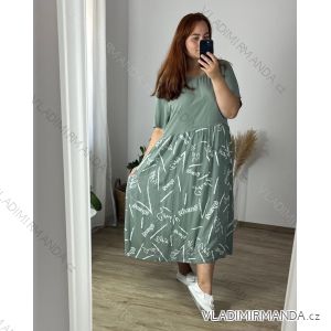 Šaty košilové oversize krátký rukáv dámské (M/L//XL ONE SIZE) ITALSKÁ MÓDA IM422525