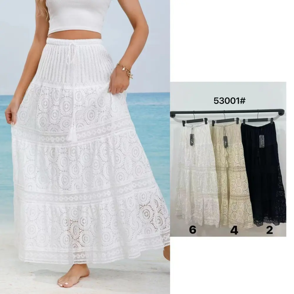 Langes Sommerkleid mit kurzen Ärmeln für Damen (Einheitsgröße S/M) ITALIAN FASHION IMPEM23VA715