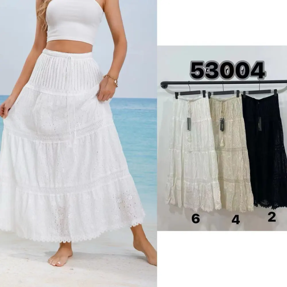 Langes Sommerkleid mit kurzen Ärmeln für Damen (Einheitsgröße S/M) ITALIAN FASHION IMPEM23VA715