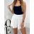 Sommershorts Damen (UNI s / m) ITALIENISCH MODA IMD20199 weiß S / M