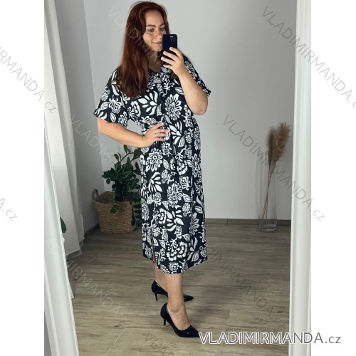 Ärmelloses langes Sommerkleid für Damen (Einheitsgröße S/M) ICECOOL AINUOSI FRENCH FASHION FMPZM23024-6 -   schwarz -   M / L - L / XL