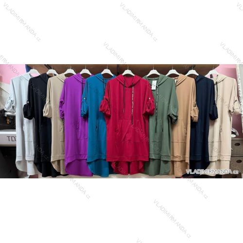 Langarmkleid mit Anhänger Damen Oversized (3XL / 4XL ONE SIZE) ITALIAN FASHION IMWQ2115022