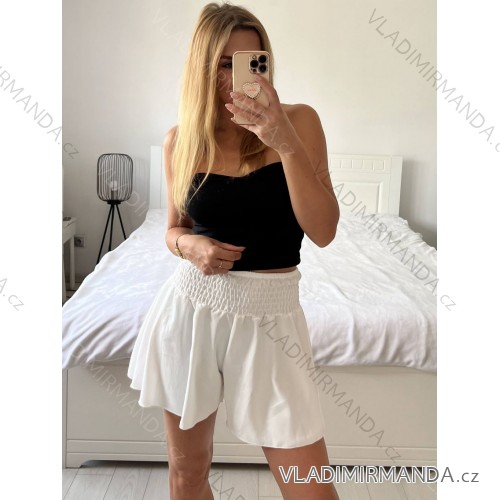 Sommershorts Damen (UNI s / m) ITALIENISCH MODA IMD20199 weiß S / M