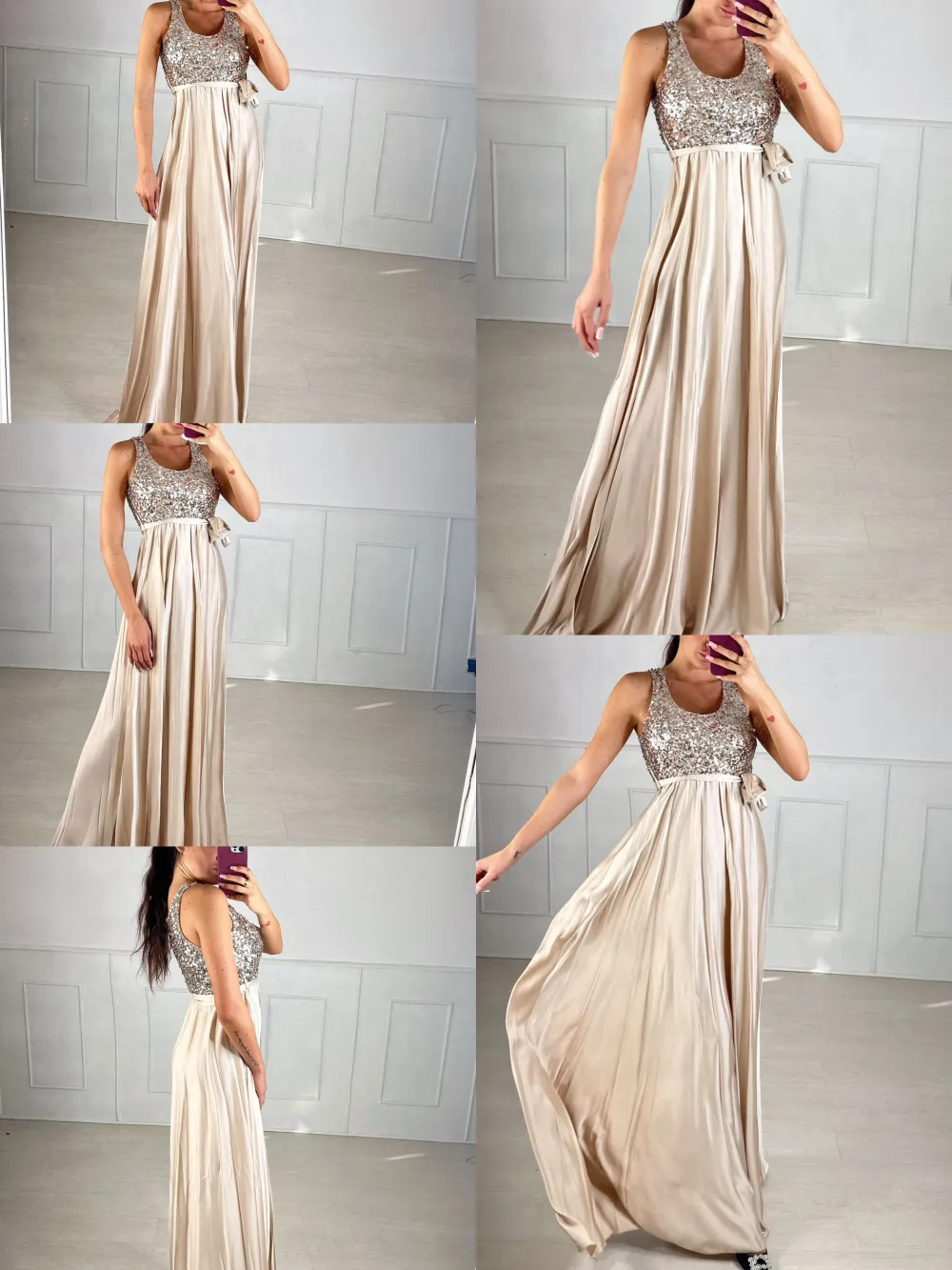 Elegantes, trägerloses Damenkleid für den langen Abschlussball (Einheitsgröße S/M) ITALIAN FASHION IMPBB24O5728