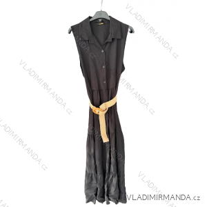 Šaty riflové dlouhé košilové dámské  (uni sl) ITALIAN Fashion IMM24U10878