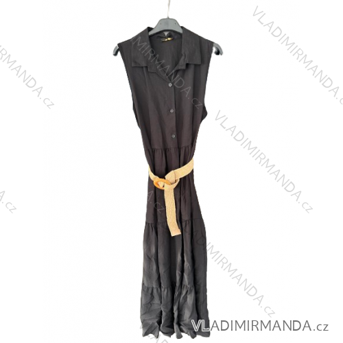 Šaty riflové dlouhé košilové dámské  (uni sl) ITALIAN Fashion IMM24U10878 S / M schwarz