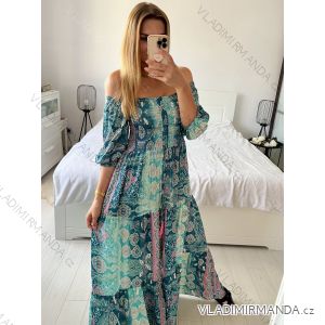 Langärmliges Sommer-Hemdkleid für Damen (S/M/L Einheitsgröße) INDIAN FASHION IMWY23123