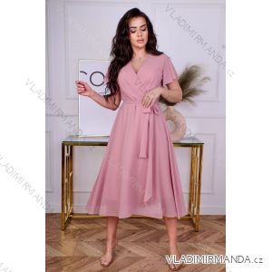 Elegantes Damen-Sommerkleid in Übergröße (40-50 EINHEITSGRÖSSE) POLISH FASHION PMLBL24ELENA