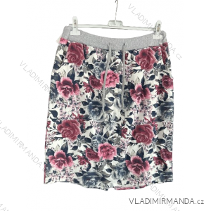 Sommerrock für Damen mit übergroßen Blumen (uni xl-xxl) ITALIAN FASHION IMB20219