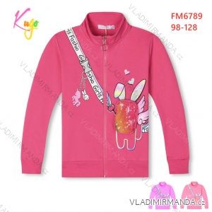 Sweatshirt mit Reißverschluss für Kindermädchen (98-128) KUGO WM0869