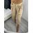 Lange Sommerhose für Damen (S/M/L ONE SIZE) ITALIAN FASHION IM322283/DU M/L beige