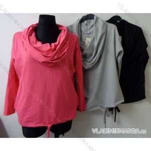 Sweatshirt mit dünnem Spitzenkragen (uni sl) ITALIEN MODA IM518191
